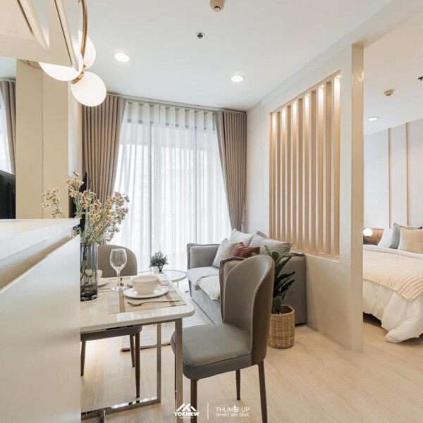 ขายด่วนCondo IDEO Q Ratchatewi ห้องรีโนเวทใหม่ 1 ห้องนอน 1 ห้องน้ำ ขนาด 34.50 ตร.ม.