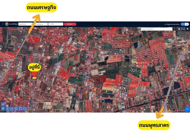 ขายที่ดินกระทุ่มแบนผังม่วง..แหล่งเศรษฐกิจ ใกล้โลตัสกระทุ่มแบน