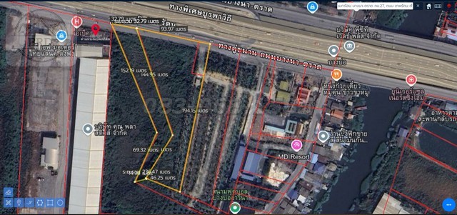 ขายที่ดินสีแดงสำหรับสร้างคอนโด บางนา-บางบ่อ (เนื้อที่ 6 -0-28 ไร่ ขายไร่ละ 20 ล้าน รวมเป็นเงิน 120 ล้านบาท) บางบ่อ สมุทรปราการ