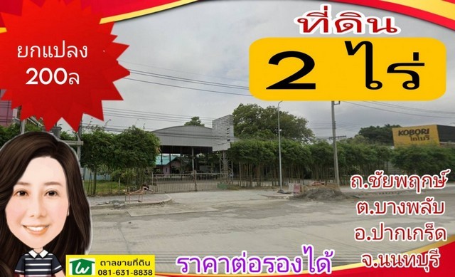 ขาย ที่ดิน ชัยพฤกษ์ 2 ไร่ติดถนนสายเมน เยื้องศูนย์การค้า The Crystal PTT